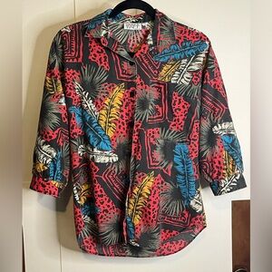 Vintage TRY 1 Women’s Size Small Cotton Blend Button Down Shirt EUC